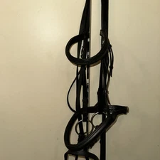 English Black Dressage Bridle Horse Size