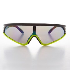 Yellow Sports Wrap Vintage Sunglasses - Rider