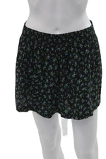 The Great Unisex Black Floral Cotton Shorts Size 2
