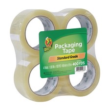 Duck Brand Standard Packaging Tape Refills - 4 Extra 4 Rolls, 400 yds, Clear
