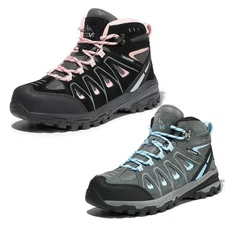 NORTIV 8 Womens Waterproof  Ankle High Hiking Boots Military Walking Suede Boots