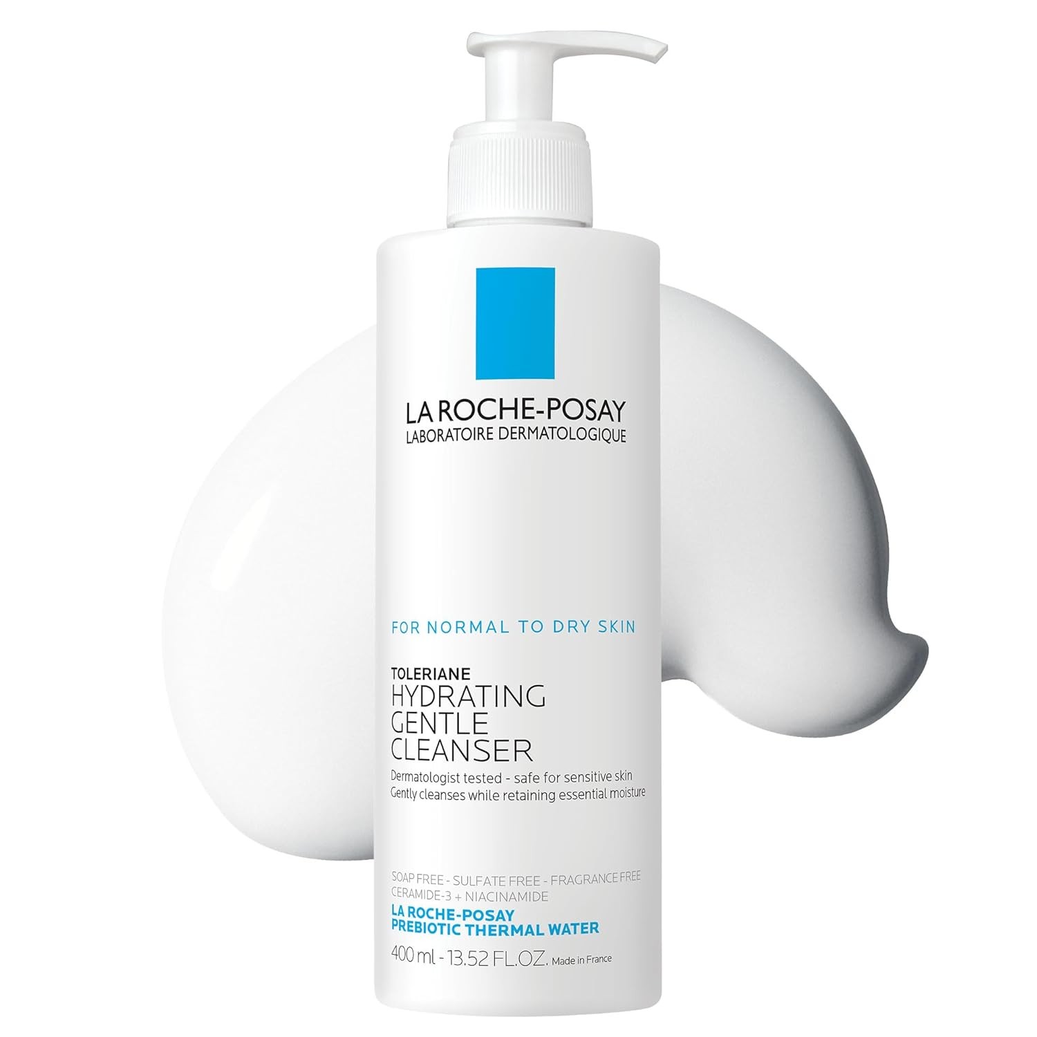 La Roche-Posay Toleriane Hydrating Gentle Face Cleanser, 13.52 Fl Oz (Bottle)