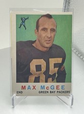 1959 Topps - Max McGee #4 (RC) Green Bay Packers, End, Vintage, Rookie, Topps.