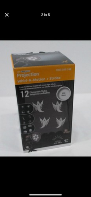 #ad Projection Strobe Whirl A Motion 12 Changeable Slides Halloween LED Light NIB $27.00