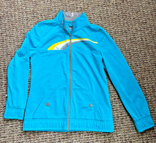 Puma women's retro style track jacket. Turquoise. Large.