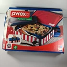 Pyrex Portables 9 X 13" Pan Red White & Blue 4th of July Stars & Strips Flag