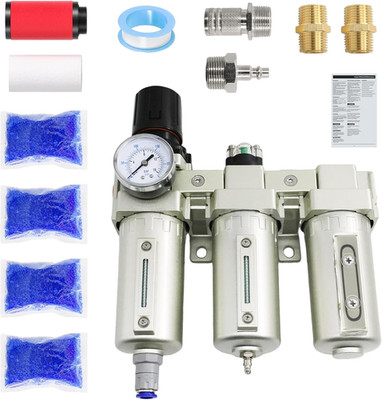 3/4'' NPT Industrial Grade 3 Stage Air Drying System, Air Compressor Water Separa