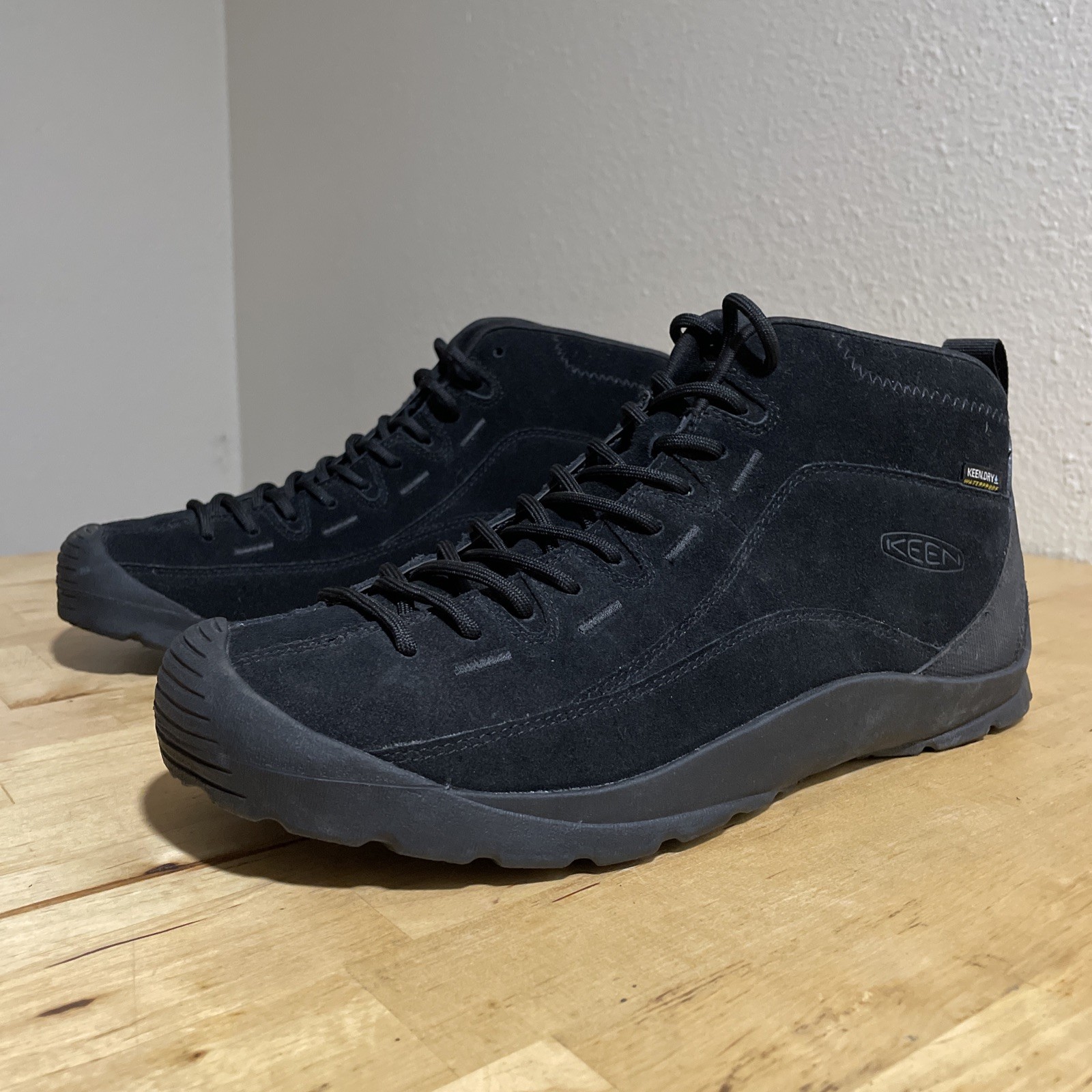 Stivali da arrampicata KEEN Jasper Mid impermeabili da uomo 9 neri scarpe da trekking trail NUOVI