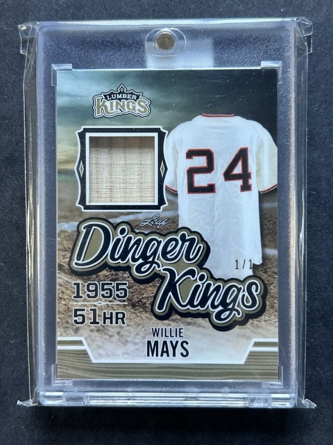 Willie Mays San Francisco Giants 2020 Leaf Lumber Kings 1/1 Used Bat Dinger King