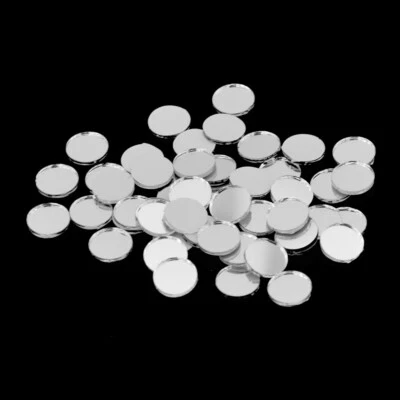 50 pezzi mini specchio vetro rotondo 1 cm piastrelle mosaico fai da te decorazione parete arte artigianato