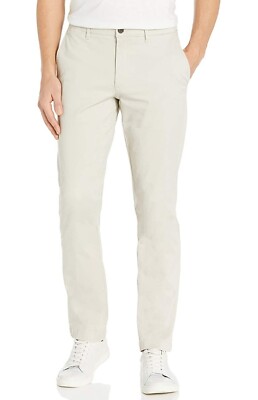 Goodthreads Men's Slim-Fit Washed Comfort Stretch Chino Pants, Stone, 31Wx29L
