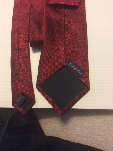 Lands End Corbata Para Hombre 100% Seda Carrera Negocios Vestido Formal Corbata Trabajo Club Informal - Imagen 3 de 5