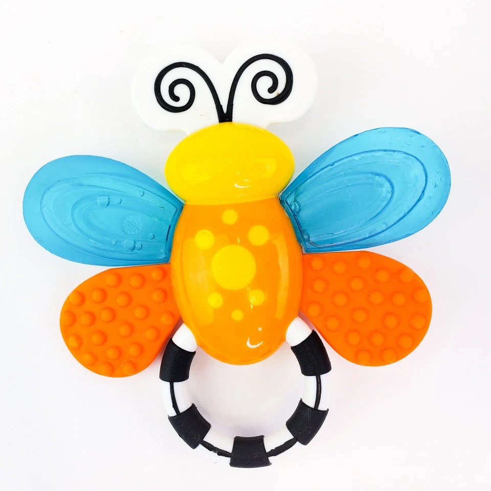 Sassy Flutterby Teether with Handle Water-filled Bumpy Texture & Baby Rattle - Image 4 of 4