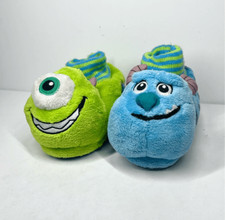 Monsters Inc Mike Sully Toddler Boys Slippers Size 7-8
