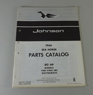 Teilekatalog OMC Johnson Outboards 80 PS Models von 1966