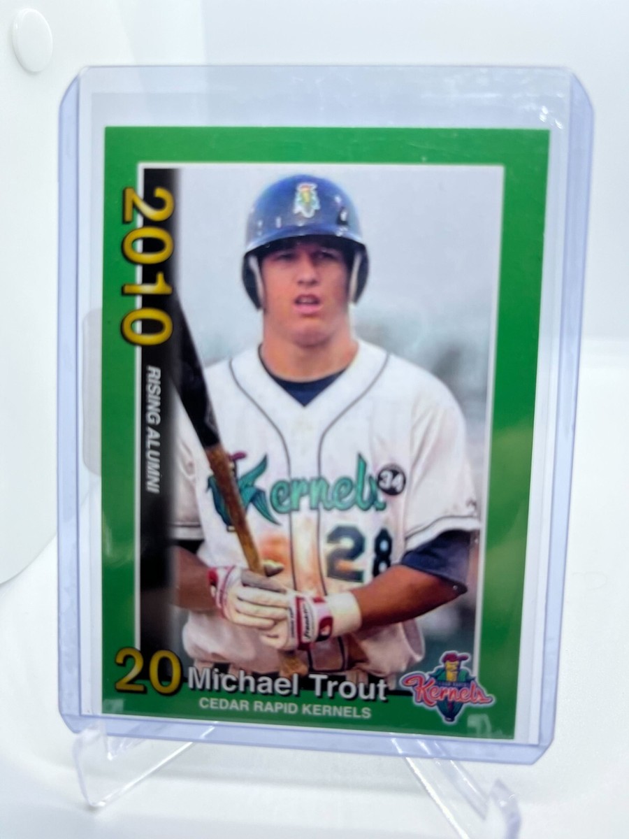 2010 Cedar Rapids Kernels Mike Trout Rookie Green SP RC #3 LA
