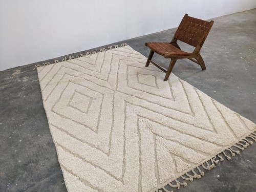 Berber Teppich 300 x 195 cm handgeknüpft Marokko Beni Ourain Boho Unikat Neu - Bild 3 von 8