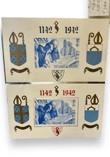 Belgium Stamp B303-304 Souvenir Sheets Orval Abbey 1942 collectible set