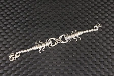 Unique Chinese S925 Silver Solid Scorpion Statue Bracelet Collectable