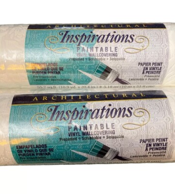 PAINTABLE VINYL WALL COVERING ARCHITECTURAL INSPIRATIONS 111 SQ FT 2 BOLT LOT 4A