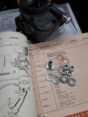 Porsche 356 Pre-A Solex 40 PICB Carburetor connecting kit