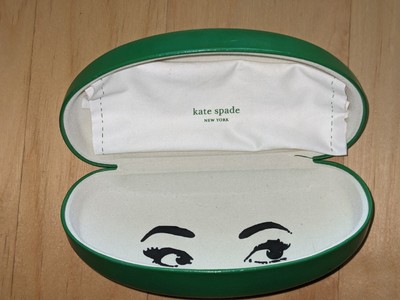 kate spade Green and Black Hard Shell Eyeglass Case KATE SPADE HARD GREEN AND BLACK -CLAMSHELL CASE EYEGLASS  main image 3