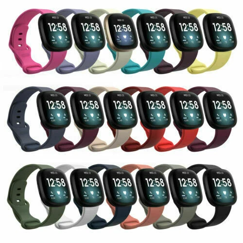 For Fitbit Versa 4 3/Sense 2 1 Strap Sport Watch Bands Silicone Wrist Bracelet - Image 2 of 4