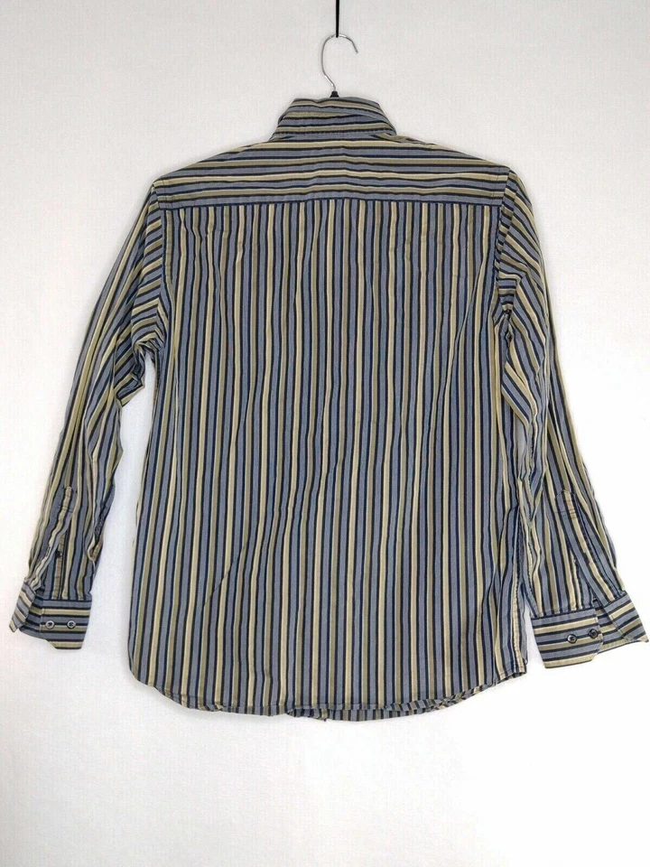 J Ferrar Mens Button-Up Shirt Long Sleeve Size Medium Multi Striped Business  - Image 2 of 4