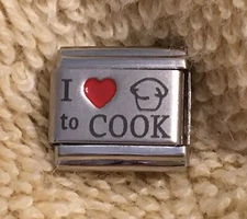 I Love To Cook 9mm Italian Modular Link Charm for Bracelet