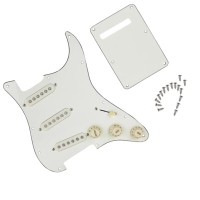 Loaded Pickguard Alnico 5 SSS Pickup Modern Tone Capacitor Backplate for Strat