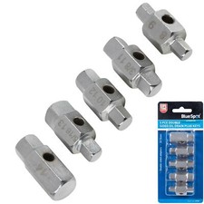 Bluespot 5pc Double Sided Oil Sump Drain Plug Axle Gearbox Tool Key Socket Set Bluespot 5pc Double Sided Oil Sump Drain Plug Axle Gearbox Tool Key Socket Set