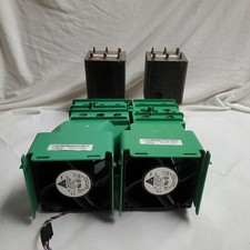 2 DELL CPU Heatsinks, 2 DELL Fan Shrouds,  2 DELL Cooling fans