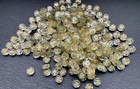 100 Buchstabenperlen Glitzer transparent/gold Acryl rund Mix ca. 7mm
