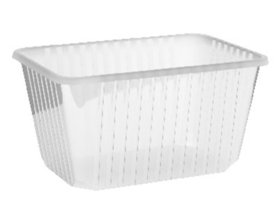 100 Rechteckschalen Uniboxen Rechteckbecher 1500 ml PP klar Feinkost (77515)
