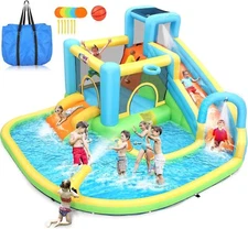 Inflatable Water Park Bounce House for Kids Indoor/Outdoor Games Backyard Fun🏰