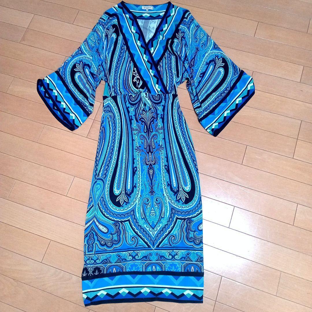 etro blue dress Etro Blue Polyester Casual Dress – Chakmar Luxe main image 0