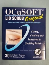 6 PACK OCuSOFT Lid Scrub Original Pre-Moistened Pads for Irritated Eyelids 30ct