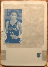 2021-22 Panini One and One - Joshua Primo - Rookie RPA Cyan Printing Plate 1/1