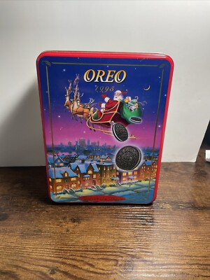 Nabisco Oreo Cookie 1990's-2000 Christmas / Holiday Tins