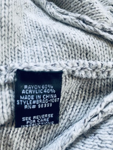 Suéter Maddison Para Mujer Pequeño Peso Pesado Gris Lados Divididos Cuello Alto Tejido Suave - Imagen 9 de 10