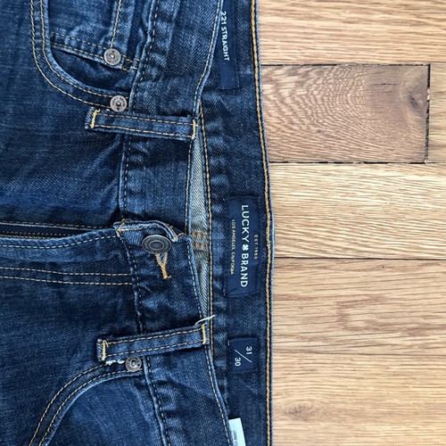 Lucky Brand Jeans Mens Size 31x30 Dark Wash 221 Original Straight - Picture 2 of 5