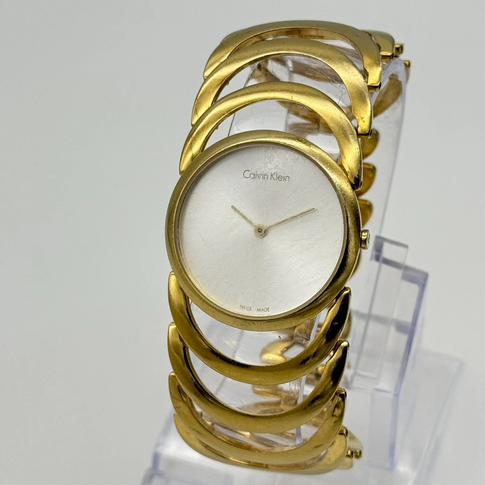 Women's CALVIN KLEIN Swiss Made Gold Tone All Steel Bracelet Watch 30mm K4G23526 - image 2 of 4