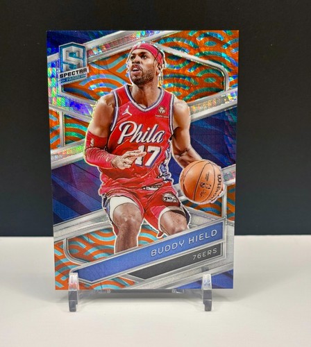 2023-24 PANINI SPECTRA BUDDY HIELD BLUE AND ORANGE INTERNATIONAL /25 76ERS AR1