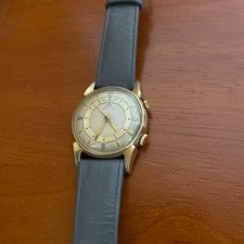 LeCoultre MEMOVOX Vintage Men's Manual Watch 10k Gold Filled 32mm Working Japan