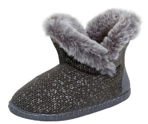 grey slipper boots