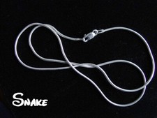 Snake Child Delicate Silver Necklace 925 Necklace Chains 18" 20" 22" 26" 28" 30"