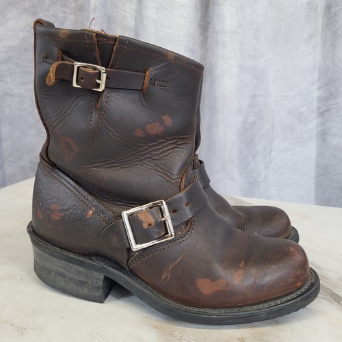 Frye USA klassische Moto Biker Engineer Stiefel Damengröße 6 M