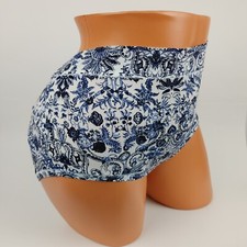 Lane Bryant Cacique Comfort Bliss Full Brief Plus Panty 22/24 White Blue Floral