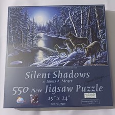 Sunsout Wildlife 550 Pc Jigsaw Puzzle 28499 Wolves "Silent Shadows" NEW Sealed