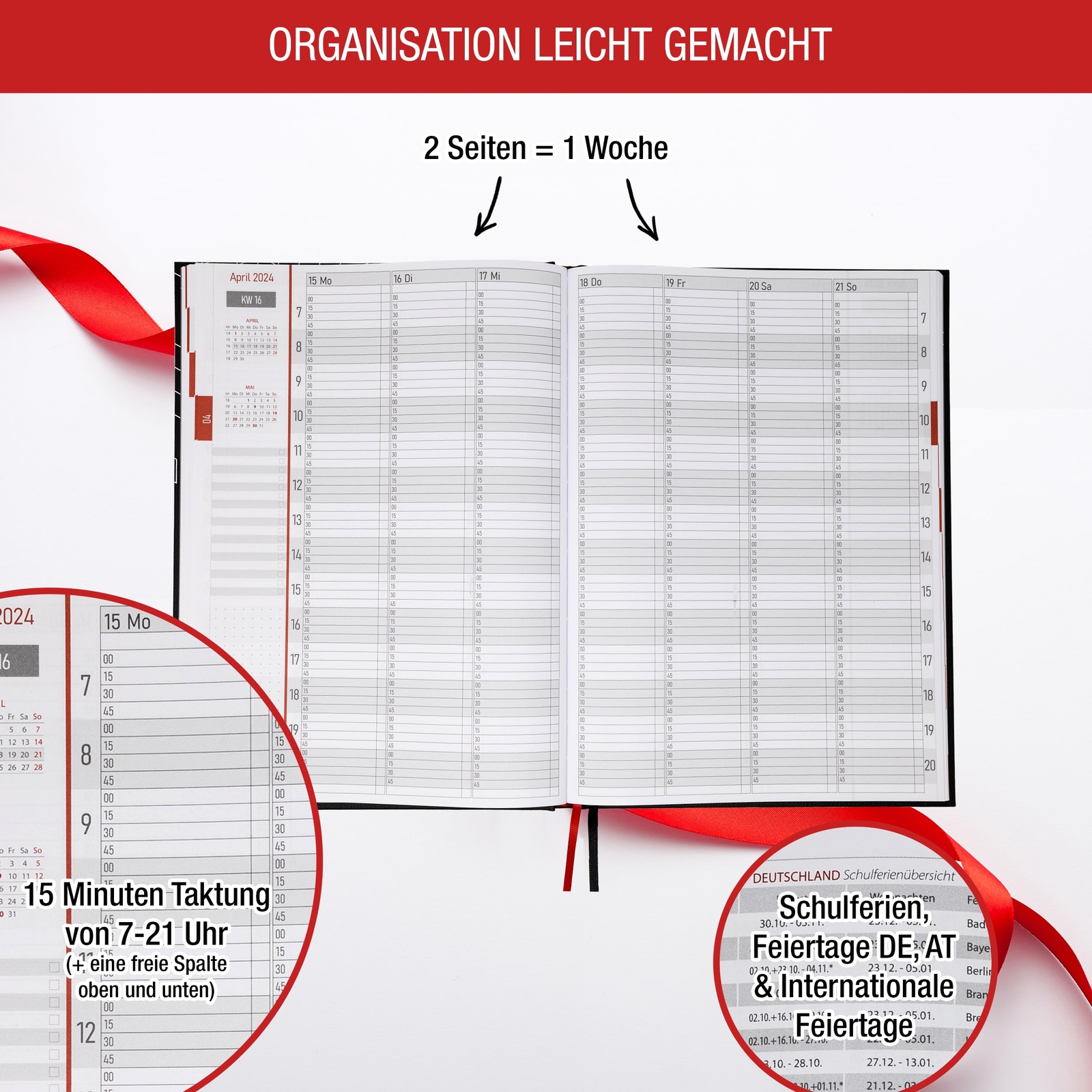Buchkalender Din A 4 | Buchkalender DIN A4 2024/2025 bei Kalendersale